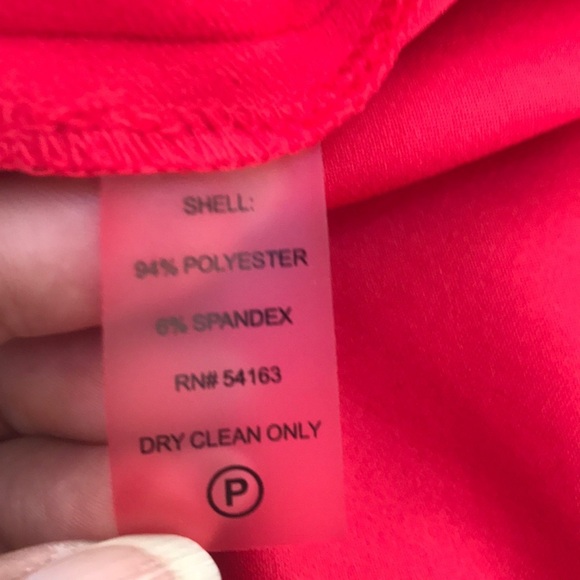 CALVIN KLEIN Size 8 red sheath dress - Picture 9 of 9